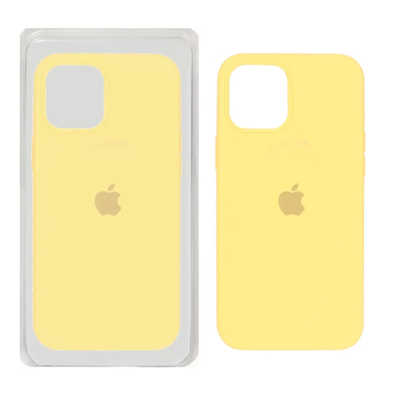 قاب سیلیکونی پاک کنی اورجینال Apple iPhone 12 Pro Max - زرد (پک اصلی) - تصویر 2