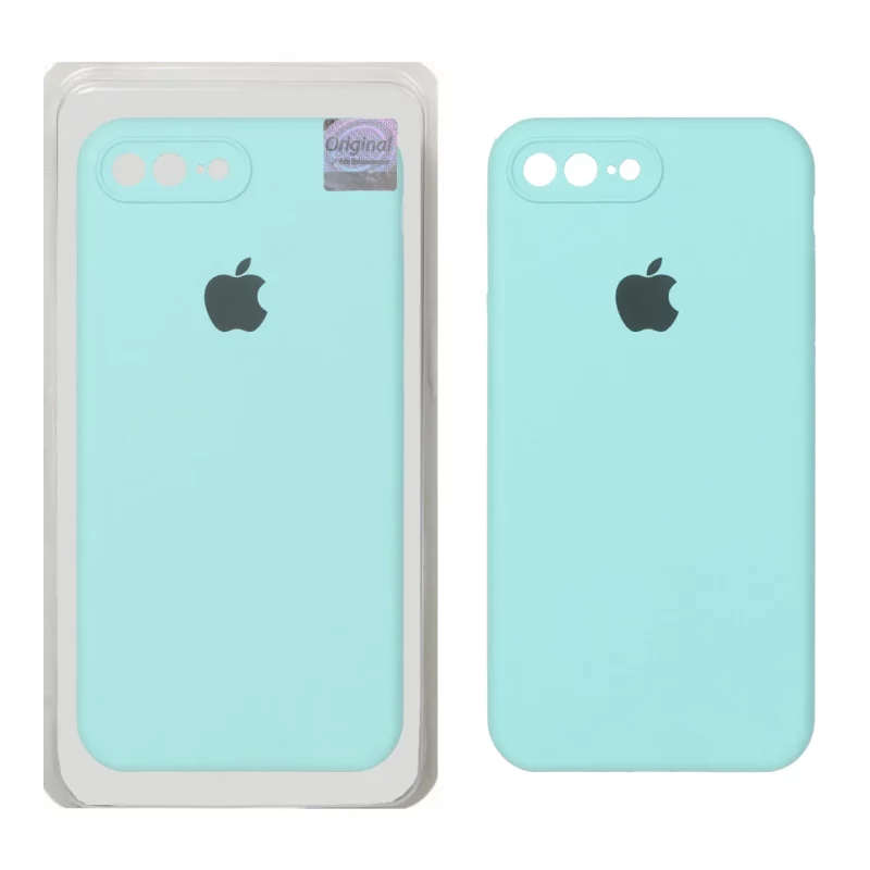 قاب سیلیکونی پاک کنی اورجینال Master Quality مدل Apple iPhone 7 Plus / iPhone 8 Plus - سبزآبی (پک دار) - تصویر 2