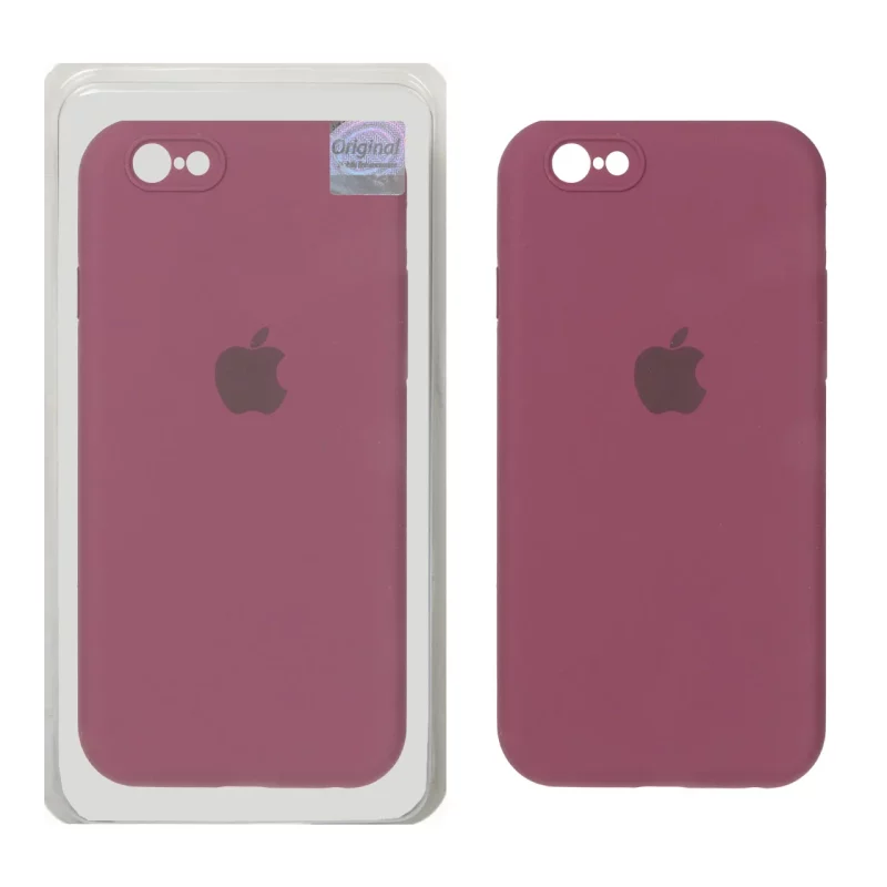 قاب سیلیکونی پاک کنی اورجینال Master Quality مدل Apple iPhone 6 / iPhone 6s - زرشکی (پک دار) - تصویر 2