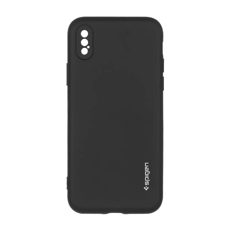 قاب سیلیکونی Spigen محافظ لنزدار Apple iPhone X / iPhone XS - مشکی - تصویر 2
