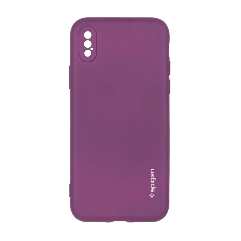 قاب سیلیکونی Spigen محافظ لنزدار Apple iPhone X / iPhone XS - ارغوانی - تصویر 2