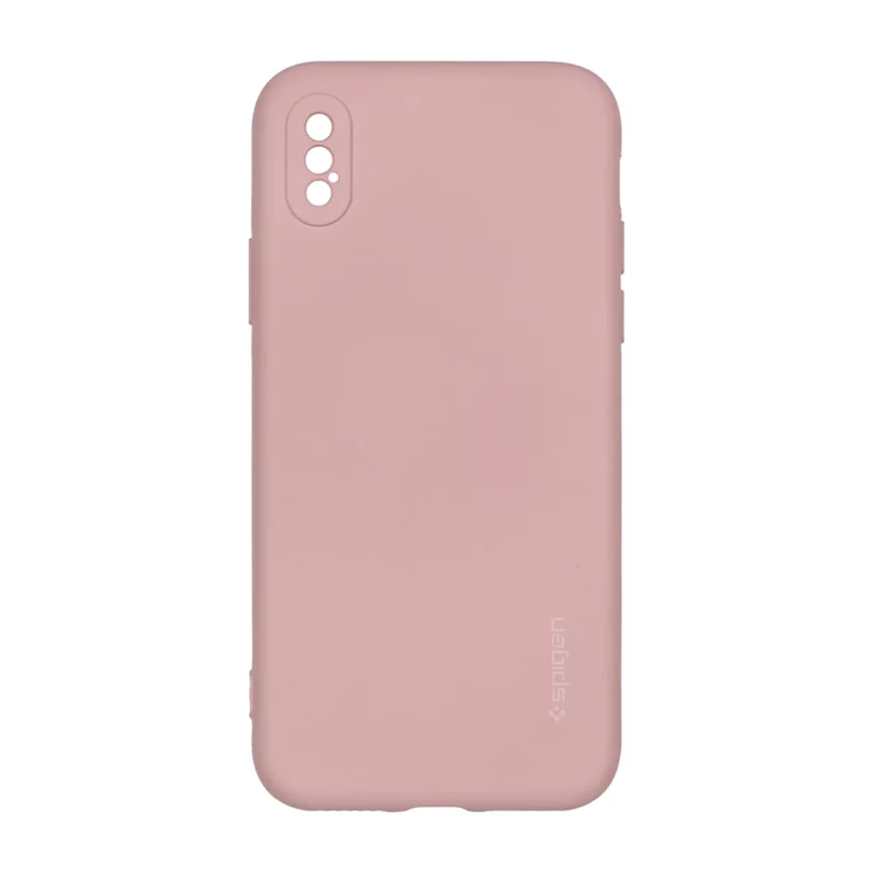 قاب سیلیکونی Spigen محافظ لنزدار Apple iPhone X / iPhone XS - صورتی چرک - تصویر 2