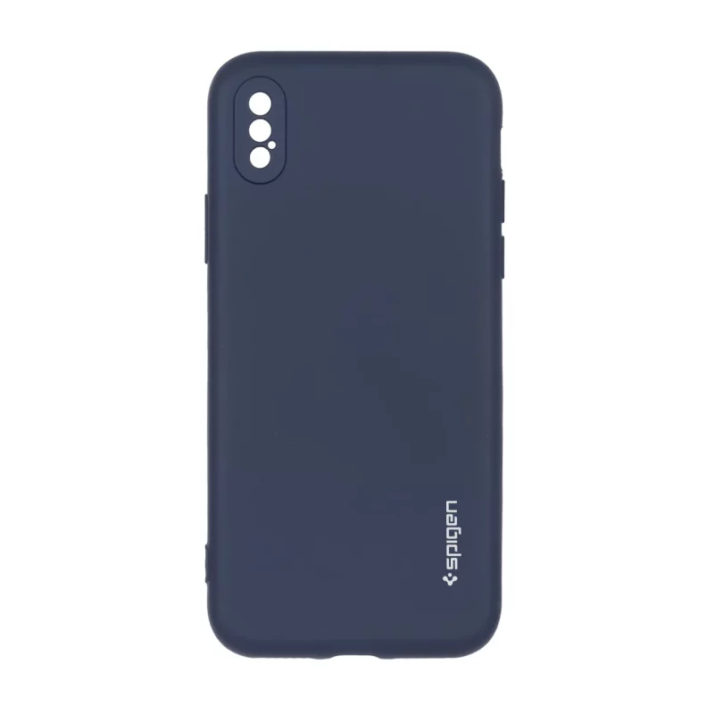 قاب سیلیکونی Spigen محافظ لنزدار Apple iPhone X / iPhone XS - سرمه ای - تصویر 2