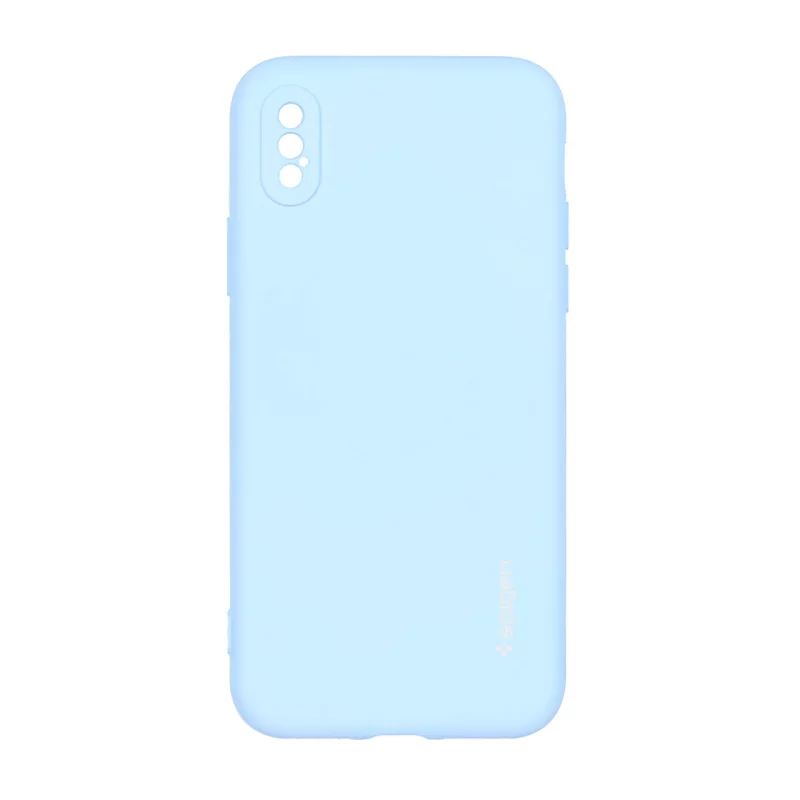 قاب سیلیکونی Spigen محافظ لنزدار Apple iPhone X / iPhone XS - آبی روشن - تصویر 2
