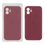 قاب سیلیکونی پاک کنی محافظ لنزدار اورجینال Apple iPhone 12 - زرشکی کد 1 (پک اصلی)