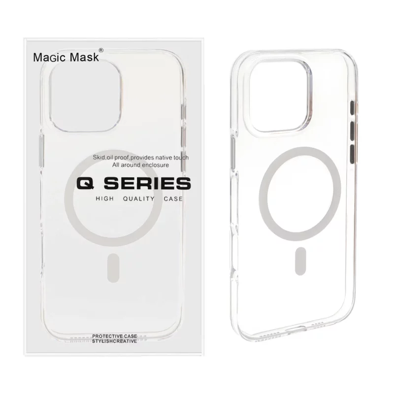 قاب اورجینال Magic Mask پشت سخت شفاف MagSafe مدل Apple iPhone 16 Pro Max (پک دار) - تصویر 2