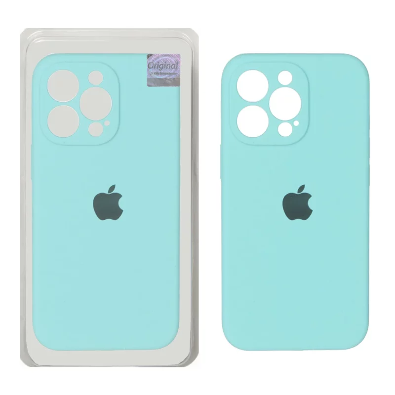 قاب سیلیکونی پاک کنی اورجینال Master Quality مدل Apple iPhone 13 Pro - سبزآبی (پک دار) - تصویر 2