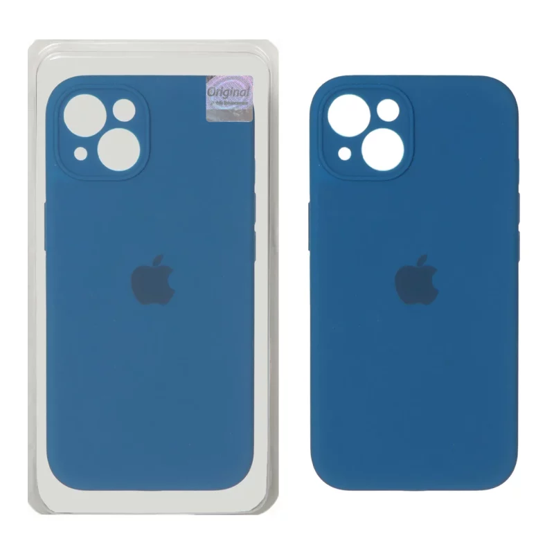 قاب سیلیکونی پاک کنی اورجینال Master Quality مدل Apple iPhone 13 / iPhone 14 - آبی کاربنی (پک دار) - تصویر 2