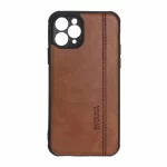 قاب طرح چرم RYOURK مدل Apple iPhone 11 pro - قهوه ای تیره