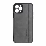 قاب طرح چرم RYOURK مدل Apple iPhone 11 pro - خاکستری