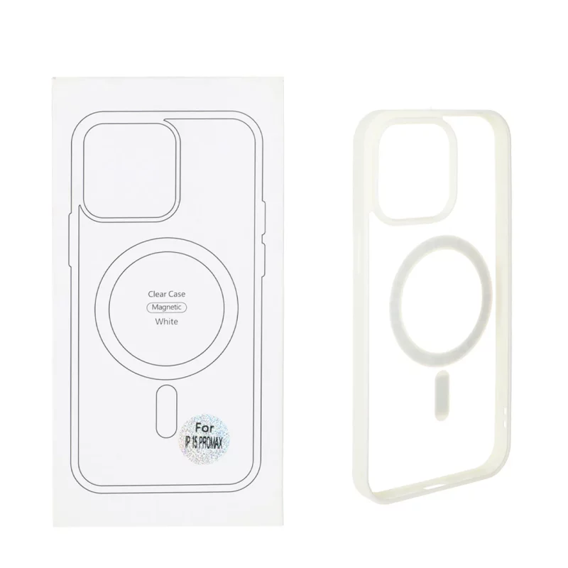 قاب شفاف Apple iPhone 15 Pro Max با قابلیت شارژ MagSafe - سفید (پک دار) - تصویر 2