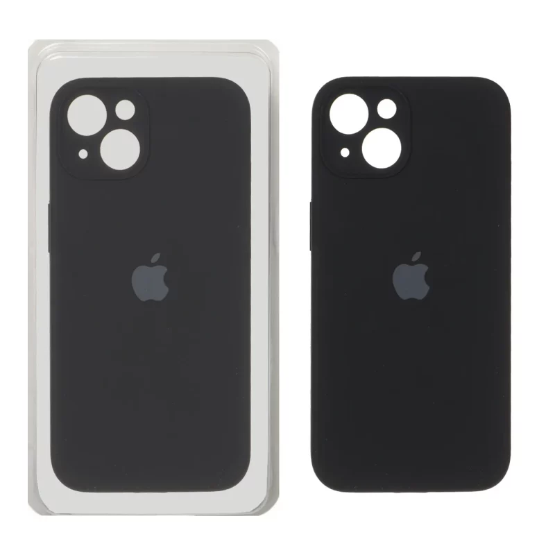 قاب سیلیکونی پاک کنی محافظ لنزدار اورجینال Apple iPhone 13 / iPhone 14 - مشکی (پک دار) - NTC - تصویر 2