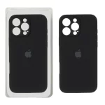 قاب سیلیکونی پاک کنی محافظ لنزدار اورجینال Apple iPhone 16 Pro Max - مشکی (پک دار) - NTC