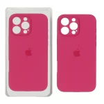 قاب سیلیکونی پاک کنی محافظ لنزدار اورجینال Apple iPhone 16 Pro Max - سرخابی (پک دار) - NTC