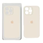 قاب سیلیکونی پاک کنی محافظ لنزدار اورجینال Apple iPhone 16 Pro Max - کرم (پک دار) - NTC
