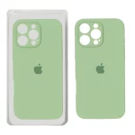 قاب سیلیکونی پاک کنی محافظ لنزدار اورجینال Apple iPhone 16 Pro Max - سبز مغز پسته ای (پک دار) - NTC