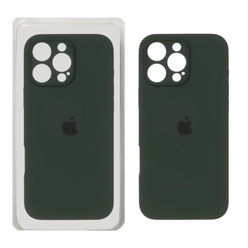 قاب سیلیکونی پاک کنی محافظ لنزدار اورجینال Apple iPhone 16 Pro Max - سبز تیره (پک دار) - NTC - تصویر 2