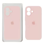 قاب سیلیکونی پاک کنی محافظ لنزدار اورجینال Apple iPhone 16 - صورتی چرک (پک دار) - NTC