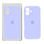 قاب سیلیکونی پاک کنی محافظ لنزدار اورجینال Apple iPhone 16 - بنفش روشن (پک دار) - NTC