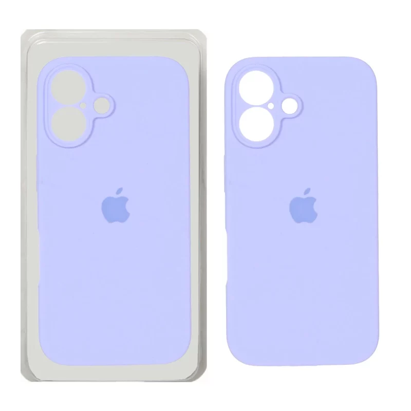 قاب سیلیکونی پاک کنی محافظ لنزدار اورجینال Apple iPhone 16 - بنفش روشن (پک دار) - NTC - تصویر 2