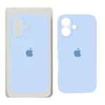 قاب سیلیکونی پاک کنی محافظ لنزدار اورجینال Apple iPhone 16 - آبی آسمانی (پک دار) - NTC
