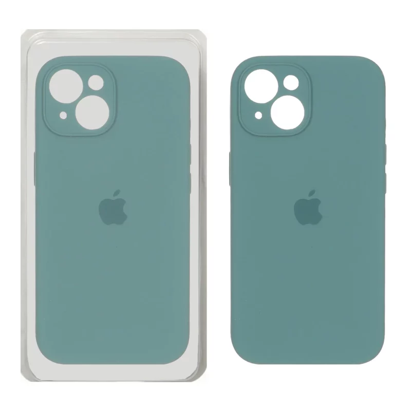 قاب سیلیکونی پاک کنی محافظ لنزدار اورجینال Apple iPhone 15 - سبز ارتشی (پک اصلی) - تصویر 2
