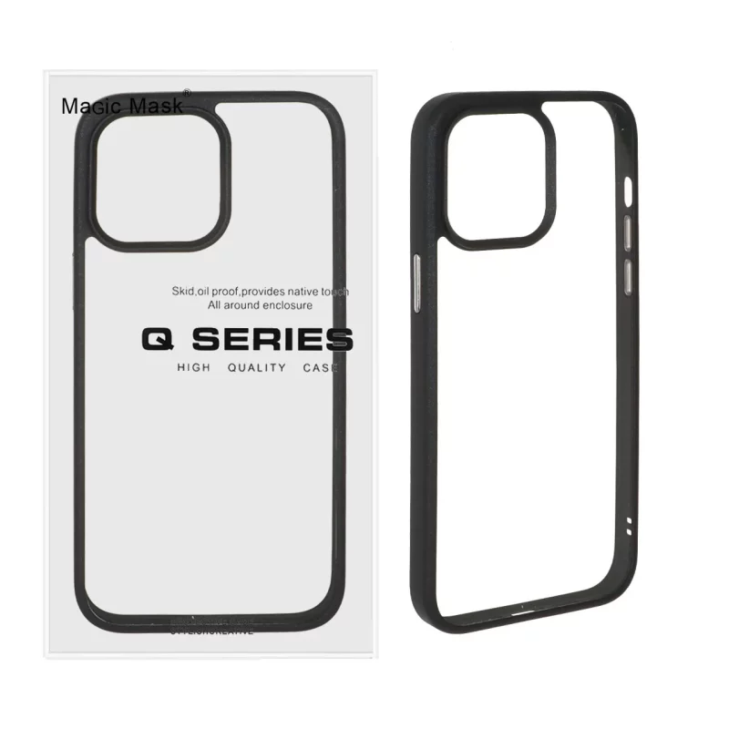 قاب اورجینال Q Series شفاف Ice مدل Apple iPhone 14 Pro Max - مشکی (پک دار) - تصویر 2