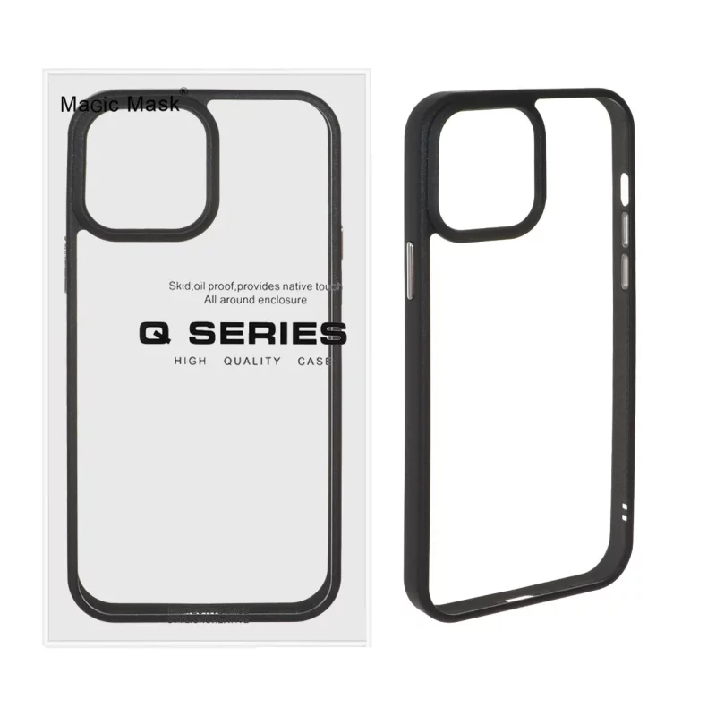 قاب اورجینال Q Series شفاف Ice مدل Apple iPhone 13 Pro Max - مشکی (پک دار) - تصویر 2