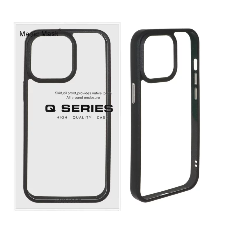 قاب اورجینال Q Series شفاف Ice مدل Apple iPhone 13 Pro - مشکی (پک دار) - تصویر 2