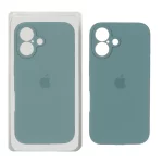 قاب سیلیکونی پاک کنی محافظ لنزدار اورجینال Apple iPhone 16 - سبز ارتشی (پک دار) - NTC