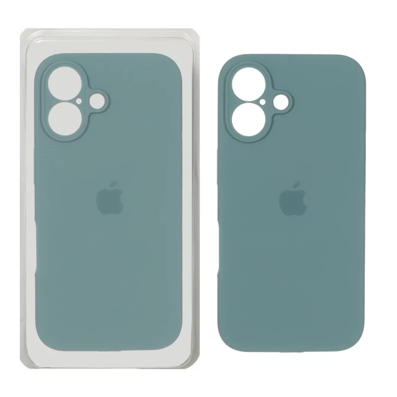 قاب سیلیکونی پاک کنی محافظ لنزدار اورجینال Apple iPhone 16 - سبز ارتشی (پک دار) - NTC - تصویر 2