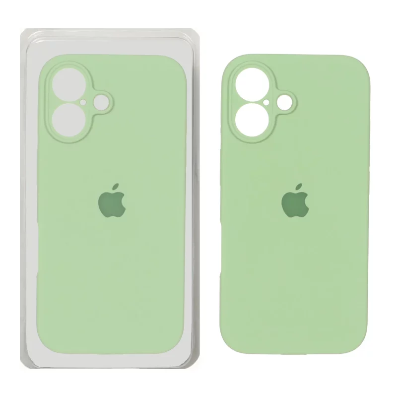 قاب سیلیکونی پاک کنی محافظ لنزدار اورجینال Apple iPhone 16 - سبز مغز پسته ای (پک دار) - NTC - تصویر 2