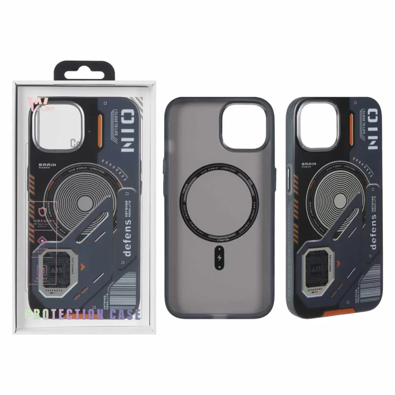 قاب Wecan طرح الکترونیک Defens مدل Apple iPhone 13 / iPhone 14 - مشکی (پک دار) - تصویر 2