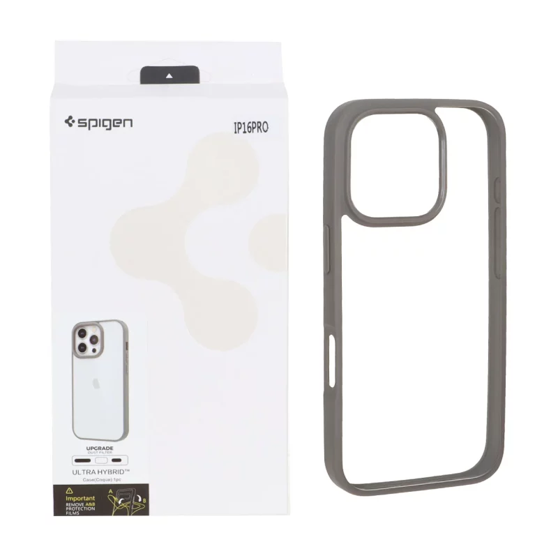 قاب اورجینال Spigen با توری اسپیکر فلزی Apple iPhone 16 Pro - طوسی (پک دار) - تصویر 2
