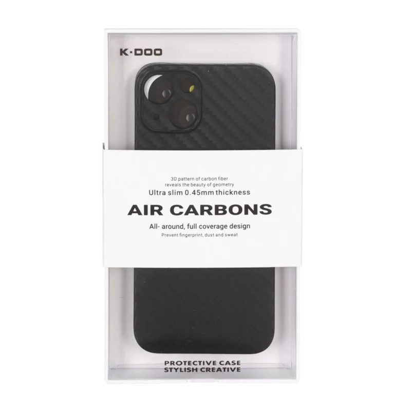 قاب محافظ لنزدار Original KDoo Air Carbon مدل Apple iPhone 13 / iPhone 14 - مشکی ( پک دار) - NTC - تصویر 2