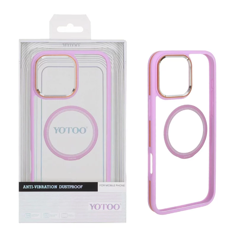 قاب اورجینال Yotoo شفاف MagSafe لنز فلزی Apple iPhone 16 Pro Max - یاسی (پک دار) - NTC - تصویر 2