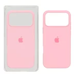 قاب سیلیکونی پاک کنی اورجینال Apple iPhone 17 Pro Max - صورتی (پک اصلی)