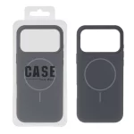 قاب سیلیکونی پاک کنی اورجینال درجه یک Magsafe مدل Apple iPhone 17 Pro Max - خاکستری (پک دار)