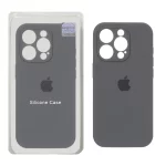 قاب سیلیکونی پاک کنی اورجینال Master Quality مدل Apple iPhone 15 Pro Max - خاکستری (پک دار)