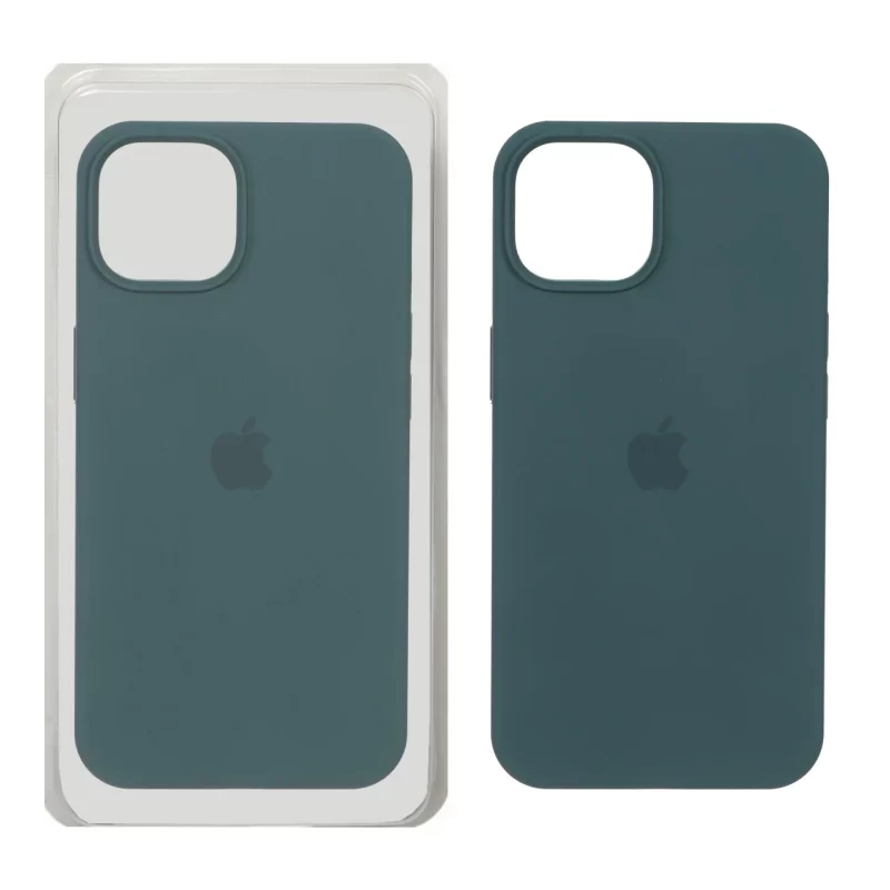 قاب سیلیکونی پاک کنی اورجینال Apple iPhone 13 / iPhone 14 - سبز کله غازی (پک اصلی) - تصویر 2