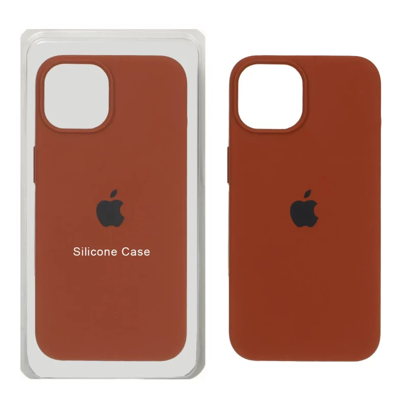 قاب سیلیکونی پاک کنی اورجینال Apple iPhone 13 / iPhone 14 - قهوه ای (پک اصلی) - تصویر 2