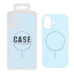 قاب سیلیکونی پاک کنی اورجینال درجه یک MagSafe مدل Apple iPhone 17 - آبی آسمانی (پک دار)