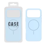 قاب سیلیکونی پاک کنی اورجینال درجه یک MagSafe مدل Apple iPhone 17 Pro Max - آبی آسمانی (پک دار)