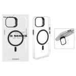قاب اورجینال Q Series Bracket کریستالی Magsafe لنز استندشو Apple iPhone 13 / iPhone 14 - مشکی (پک دار)
