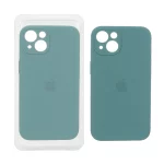 قاب سیلیکونی پاک کنی محافظ لنزدار اورجینال مدل Apple iPhone 13 / iPhone 14 - سبز ارتشی (پک دار )