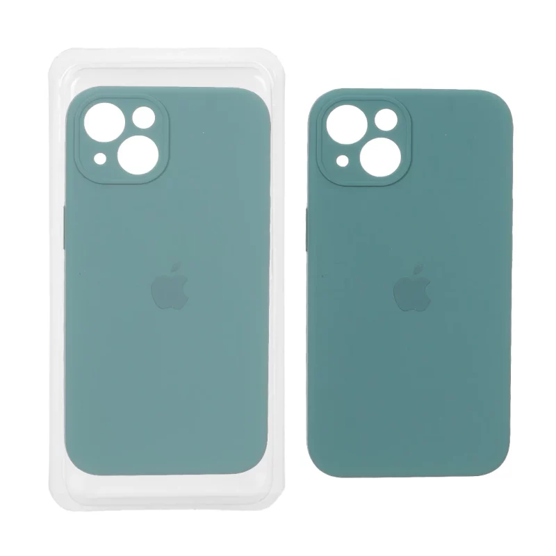 قاب سیلیکونی پاک کنی محافظ لنزدار اورجینال مدل Apple iPhone 13 / iPhone 14 - سبز ارتشی (پک دار ) - تصویر 2