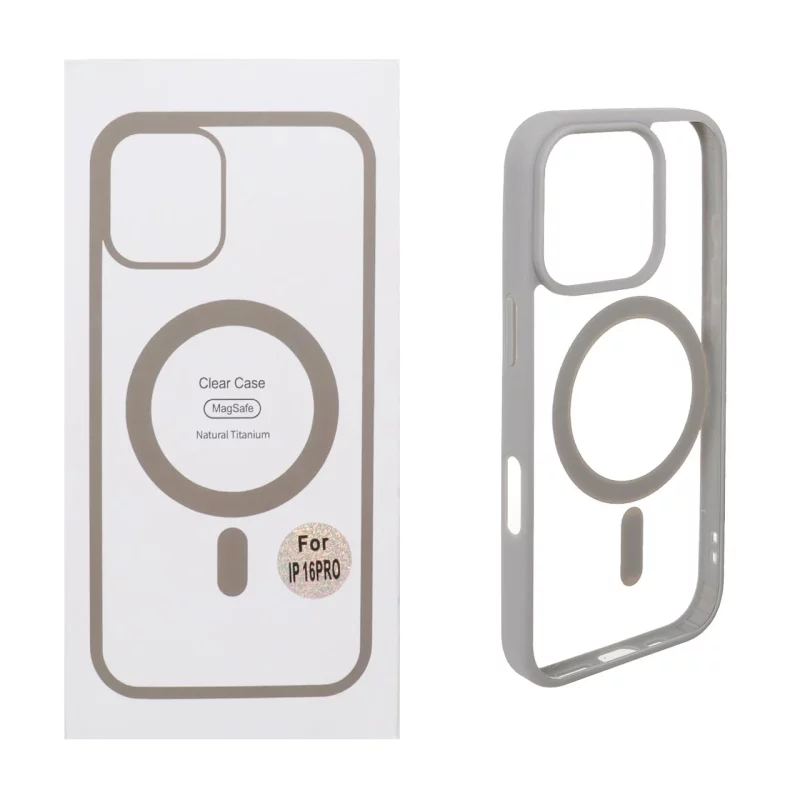 قاب شفاف Apple iPhone 16 Pro با قابلیت شارژ MagSafe - طوسی (پک دار) - تصویر 2
