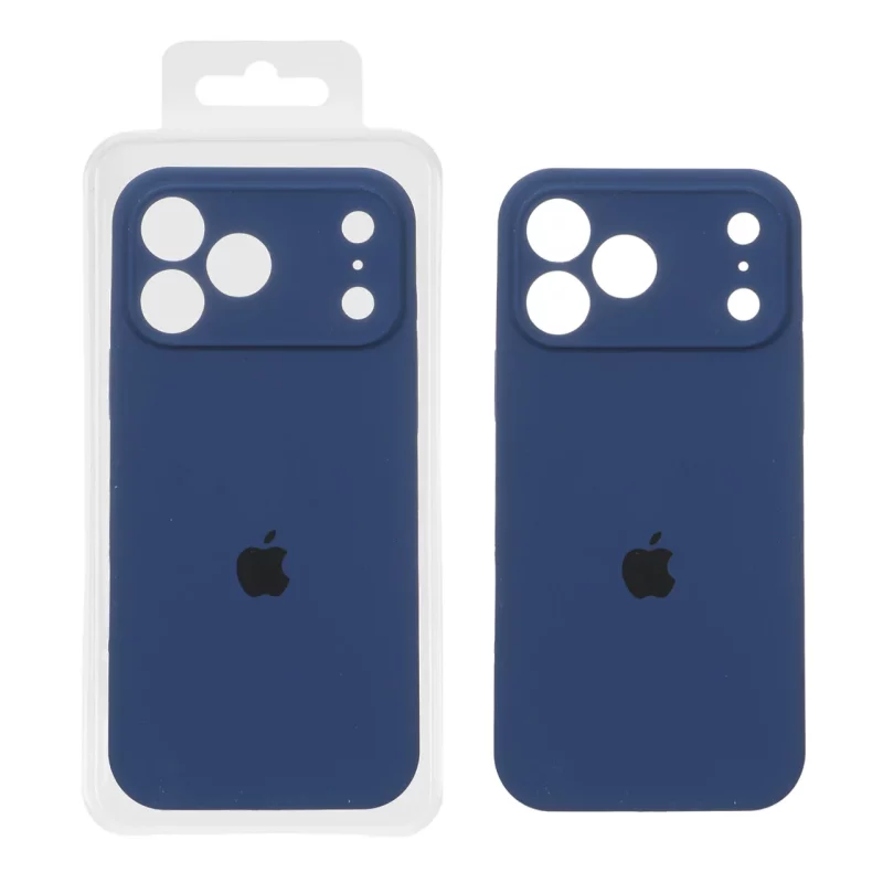 قاب سیلیکونی پاک کنی محافظ لنزدار اورجینال Apple iPhone 17 Pro Max - سرمه ای (پک اصلی) - تصویر 2