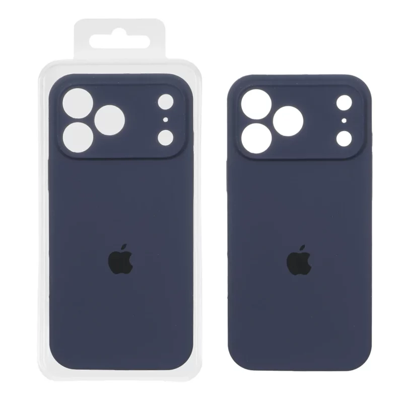 قاب سیلیکونی پاک کنی محافظ لنزدار اورجینال Apple iPhone 17 Pro Max - سرمه ای تیره (پک اصلی) - تصویر 2