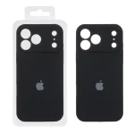قاب سیلیکونی پاک کنی محافظ لنزدار اورجینال Apple iPhone 17 Pro Max - مشکی (پک اصلی)